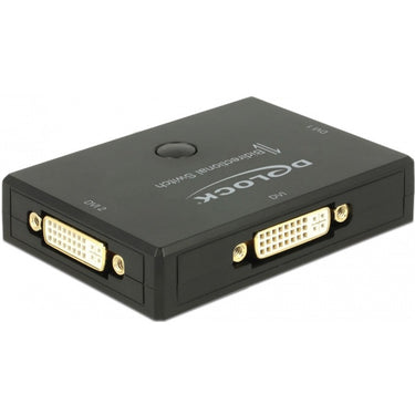 Delock dvi 2 - 1 switch bidirectional 4k 30 hz dvi switch (zwart)