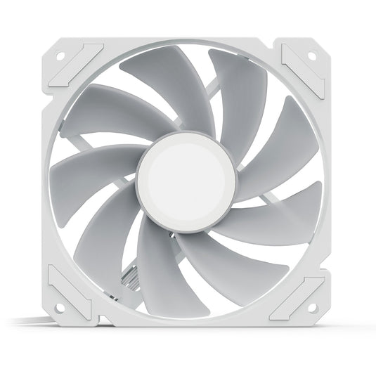 Sharkoon shark mirror rgb pwm reverse case fan (wit, 120 x 120 x 25 mm)