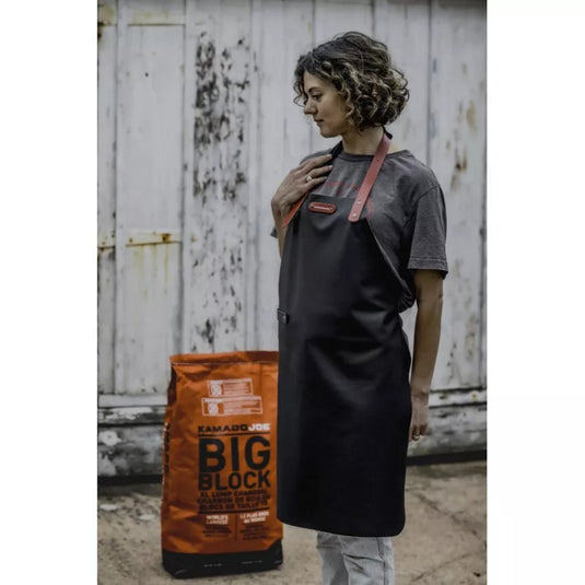 Kamado joe leren schort (bruin, one size fits all)