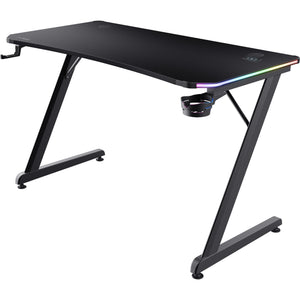 Trust gxt 709 luminus rgb-gamingbureau gaming desk (zwart)