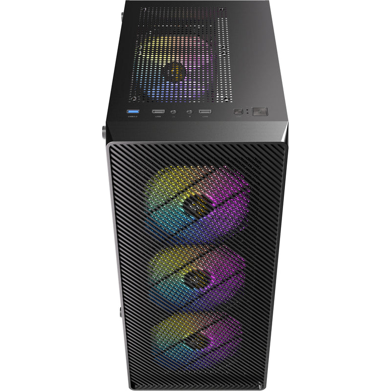 Load image into Gallery viewer, Antec ax26 rgb elite midi tower behuizing (zwart | 3x usb-a | tempered glass)

