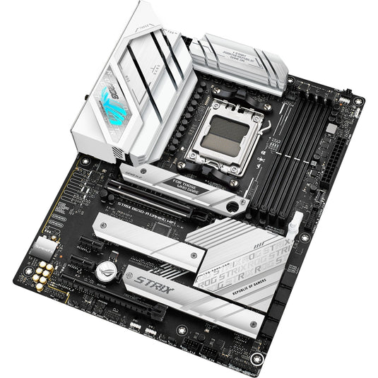 Asus rog strix b650-a gaming wifi socket am5 moederbord (zilver, raid, 2.5 gb-lan, wi-fi 6e, bt, sound, atx)