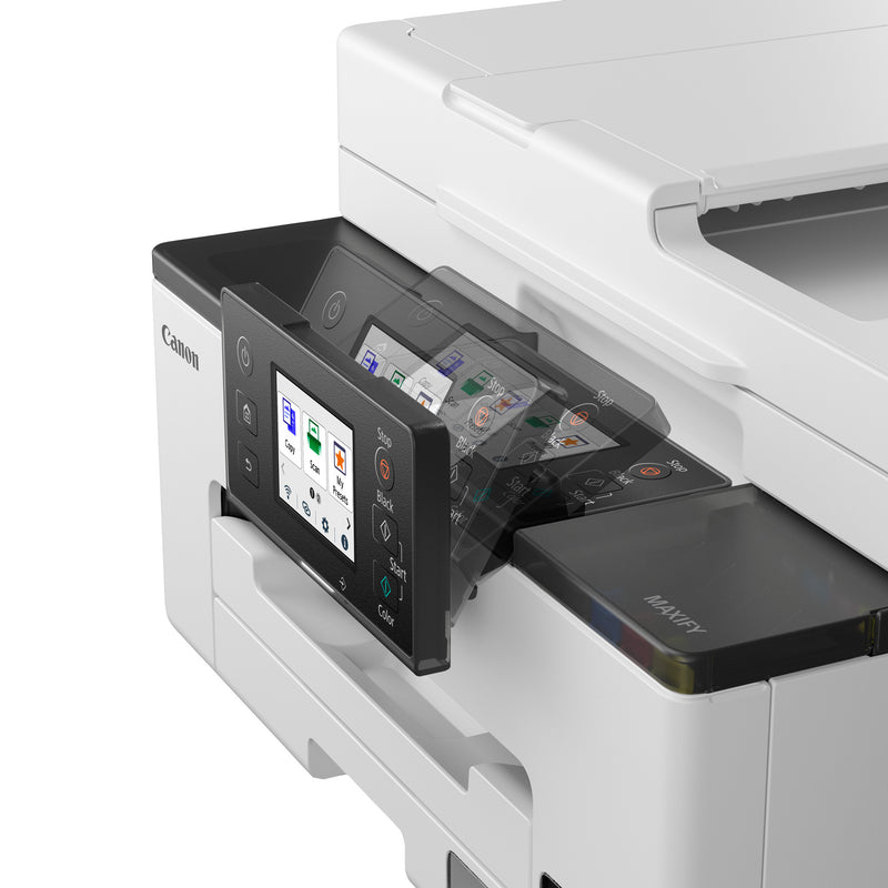 Afbeelding laden in galerijviewer, Canon maxify gx2051-kleureninkjetprinter met navulbare megatank all-in-one inkjetprinter met faxfunctie (wit, printen, kopiëren, scannen, faxen, wi-fi)
