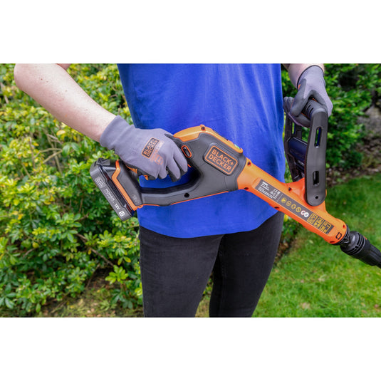 Black+decker 18v afs grastrimmer met accu (zwart oranje, 28 cm accu inbegrepen)