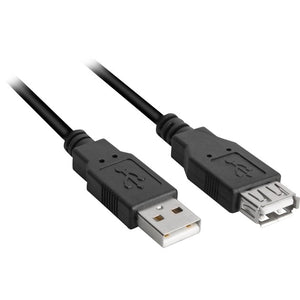 Sharkoon usb 2.0 verlengkabel (zwart, 1 meter, dubbele afscherming)