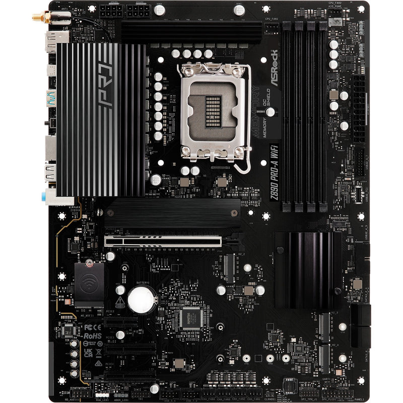 Load image into Gallery viewer, Asrock z890 pro-a wifi socket 1851 moederbord (zwart, raid, 2.5gb-lan, wi-fi 6e, bt, sound, atx)
