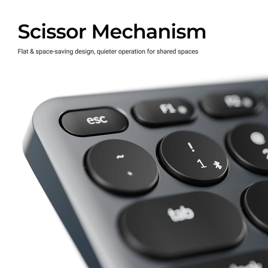Keychron b5 pro-k8 toetsenbord (wit, us lay-out (qwerty), scissor switches, 100%, abs keycaps, 2.4 ghz bluetooth usb)