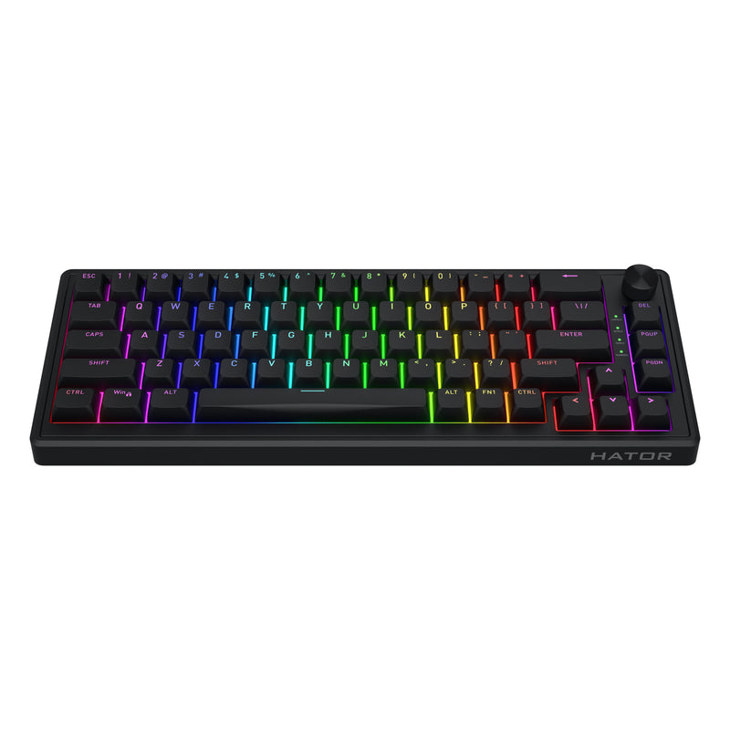 ギャラリービューアに画像をロードする, Hator skyfall wired rgb mechanisch gaming toetsenbord (zwart, us lay-out (qwerty), hator aurum sterling, 65%, rgb, double shot abs, hot-swap)
