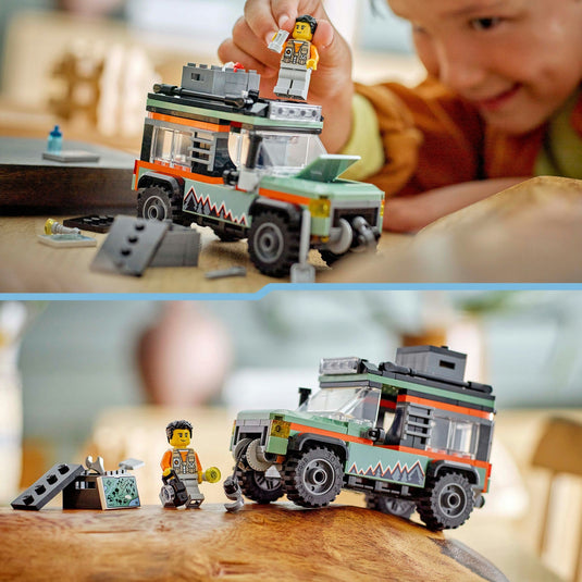 Lego city 60447 4x4 terreinwagen voor in de bergen