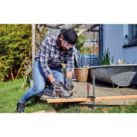 Einhell accu handcirkelzaag te-cs 18 190 li bl - solo (rood zwart, accu en oplader niet inbegrepen)