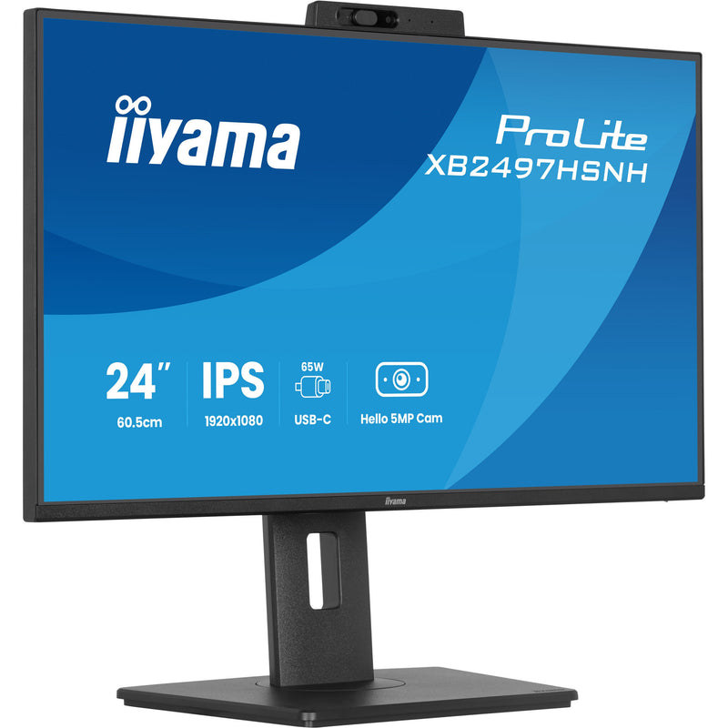 Load image into Gallery viewer, Iiyama prolite xb2497hsnh-b1 23.8 monitor (zwart, hdmi, displayport, lan, audio, usb-c, webcam)
