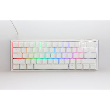 Ducky one 3 classic pure white mini rgb mechanisch toetsenbord (wit, us lay-out (qwerty), cherry mx red, 60%, rgb led, double-shot pbt, hot-swappable, quack mechanics)
