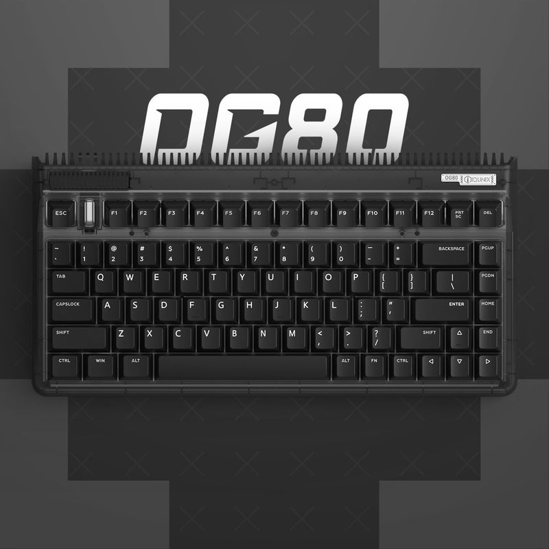 Load image into Gallery viewer, Iqunix og80 dark side wireless mechanical keyboard, gaming toetsenbord (zwart, us lay-out, cherry mx brown, rgb leds, 80% (tkl), hot-swappable, pbt, 2.4ghz | bluetooth 5.1 | usb-c)
