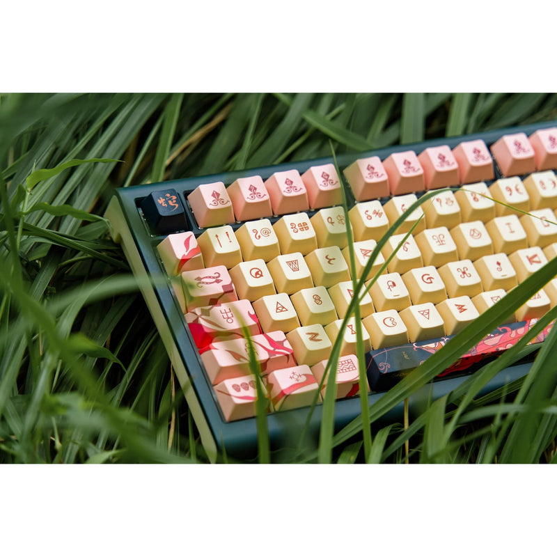 Load image into Gallery viewer, Ducky year of the snake 2025 limited edition rgb mechanisch gaming toetsenbord (zwart, us lay-out (qwerty), cherry mx2a brown, 75%, rgb, pbt dye-sub keycaps, hot-swap)
