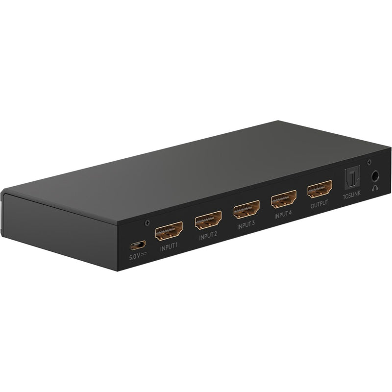 Load image into Gallery viewer, Goobay hdmi switch 4-1 audio output 4k kvm-switch (zwart)
