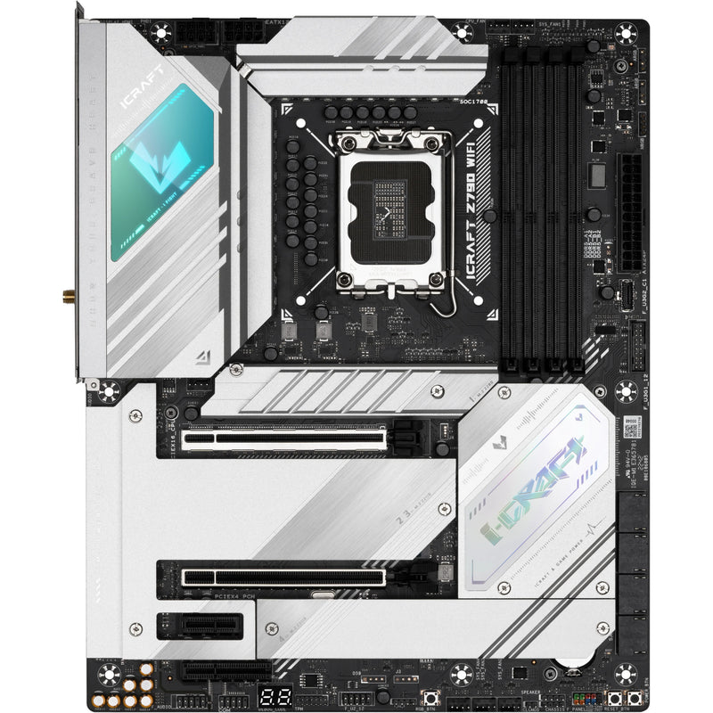 Laden Sie das Bild in Galerie -Viewer, Maxsun ms-icraft z790 wifi v2 socket 1700 moederbord (zwart, raid, 2x 2.5 gb-lan, wlan, bt, sound, atx)

