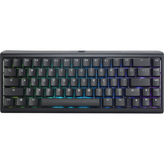 Ducky projectd tinker 65 met qmk via, toetsenbord (zwart wit, us lay-out, cherry mx blue, rgb led, double-shot pbt, hot-swappable, gasket mount, 65%)