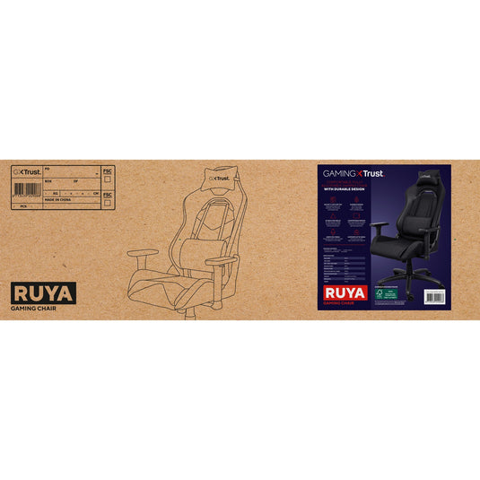 Trust gxt 714 ruya gamingstoel (zwart)
