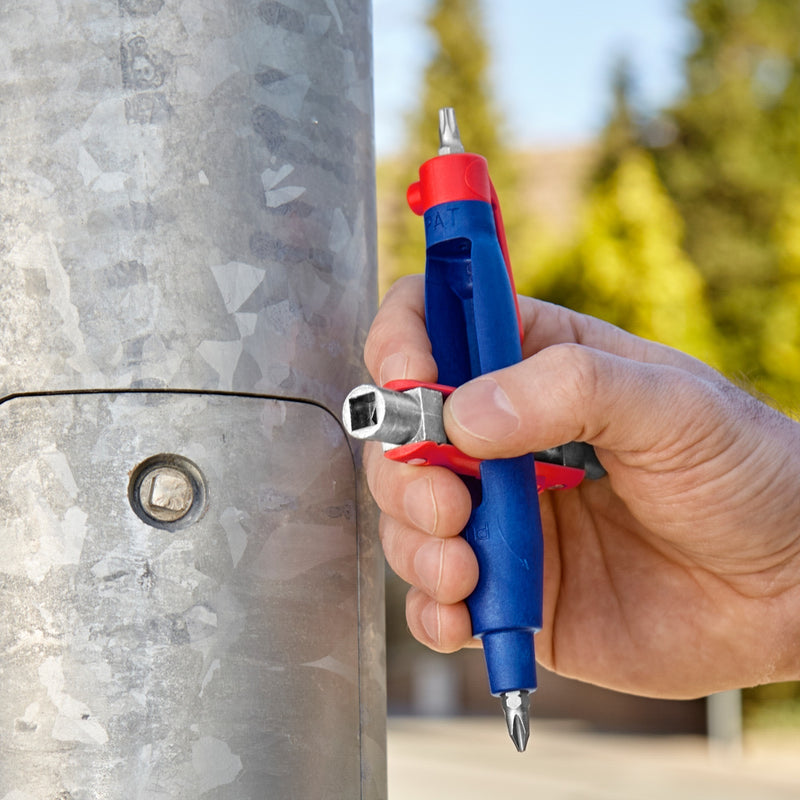 Load image into Gallery viewer, Knipex stiftschakelkastsleutel 00 11 07 dopsleutel (blauw rood, lengte 145 mm)
