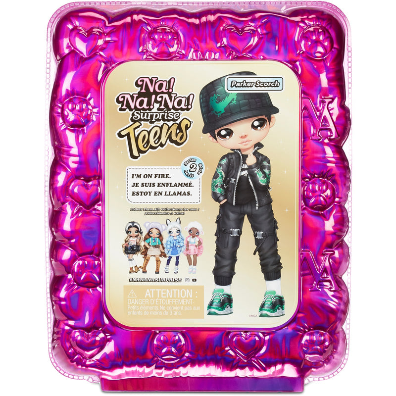 Chargez l'image dans la visionneuse de la galerie, Mga entertainment na! na! na! surprise teens fashion doll - parker scorch (dragon boy) pop
