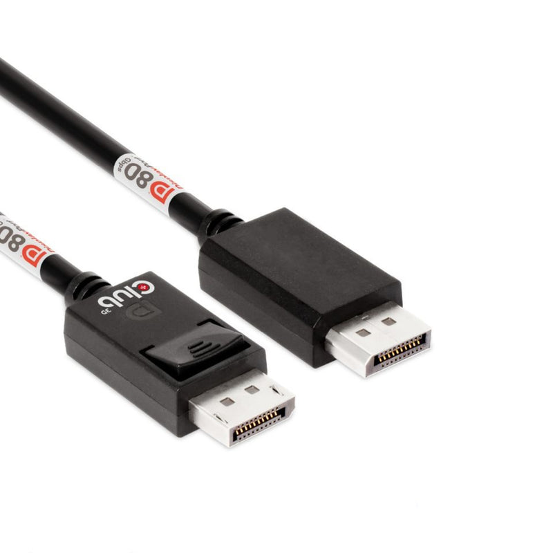 Load image into Gallery viewer, Club 3d displayport 2.1 vesa dp80 gecertificeerde kabel male-male (zwart, 1,6 meter, 8k 240hz, 10k 60hz, 80gbps)
