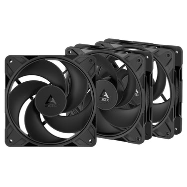 Arctic p12 pro reverse case fans (zwart, 3 stuks, 120 x 120 x 27 mm, pwm)