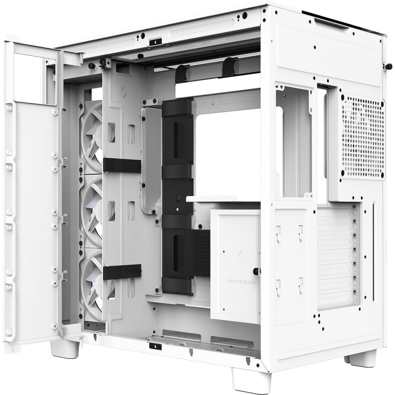Load image into Gallery viewer, Nzxt h9 elite midi tower behuizing (wit | 2x usb-a | 1x usb-c | rgb | tempered glass)
