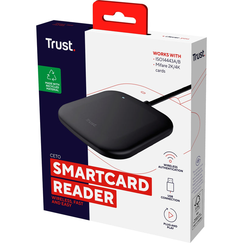 Load image into Gallery viewer, Trust ceto contactloze smartcard-lezer kaartlezer (zwart)
