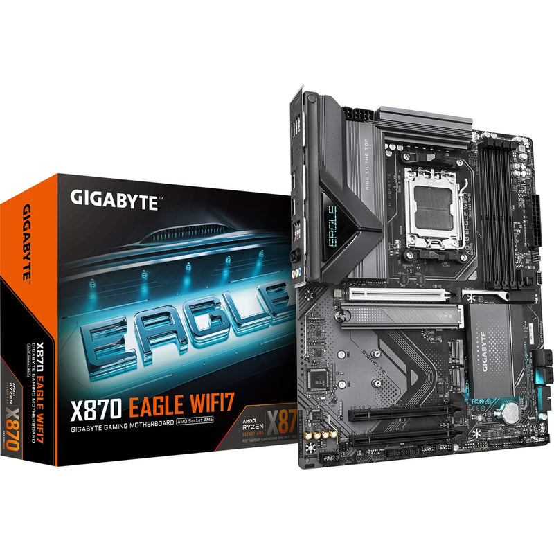 Load image into Gallery viewer, Gigabyte x870 eagle wifi7 socket am5 moederbord (zwart grijs, raid, 2.5gb-lan, wi-fi 7, bt, sound, atx)
