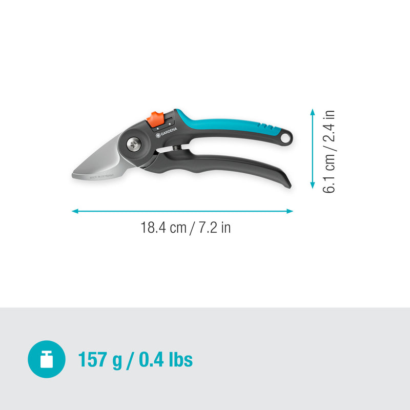 Load image into Gallery viewer, Gardena snoeischaar premiumcut voor vers hout met bypass-snede (grijs turquoise, 22 mm snoeidiameter)
