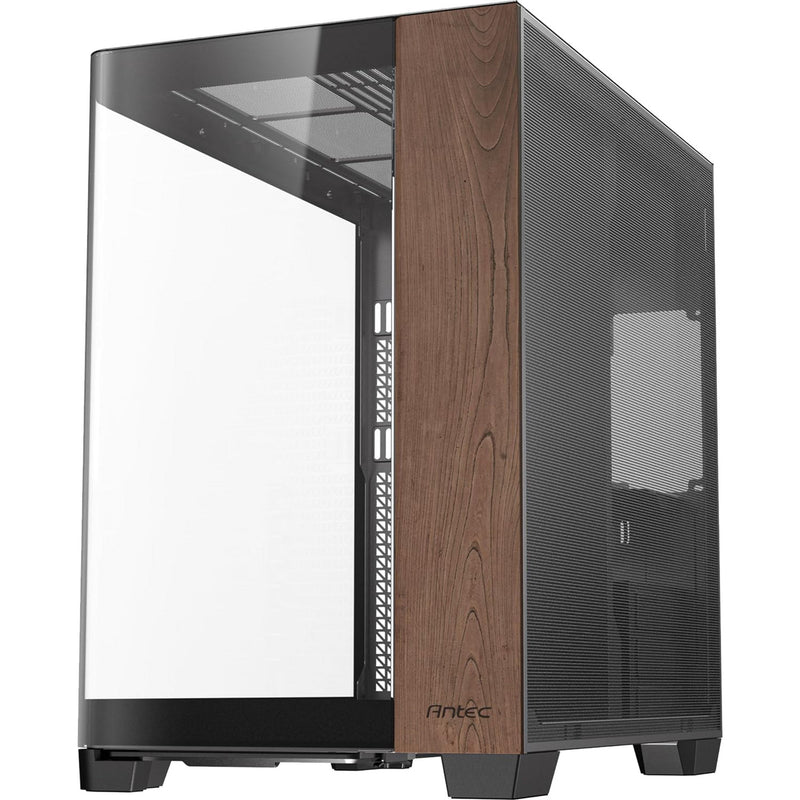Afbeelding laden in galerijviewer, Antec c8 curve wood midi tower behuizing (zwart houtkleur | 2x usb-a | 1x usb-c | tempered glass)
