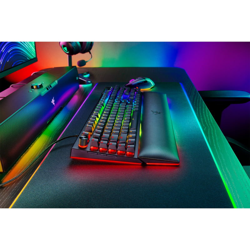 Load image into Gallery viewer, Razer blackwidow v4 pro rgb mechanisch gaming toetsenbord (zwart, us lay-out (qwerty), yellow, 100%)

