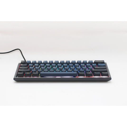 Ducky one 3 pro mini, gaming toetsenbord (zwart, us lay-out, cherry mx2a blue, rgb led, double-shot pbt, quack mechanics, 60%, hot swap)