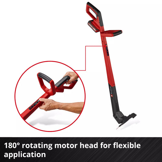 Einhell accu grastrimmer gc-ct 18 2411 li p-solo (rood zwart, accu en oplader niet inbegrepen)