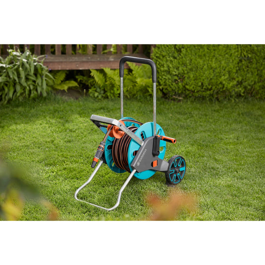 Gardena slangenwagen aquaroll m easy set (turquoise grijs, 18517-20)