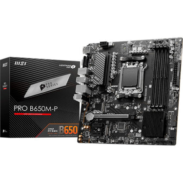 Msi pro b650m-p socket am5 moederbord (zwart, raid, 2.5 gb-lan, sound, µatx)