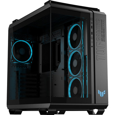 Asus tuf gaming gt502 horizon argb midi tower behuizing (zwart | 3x usb-a | 1x usb-c | tempered glass)