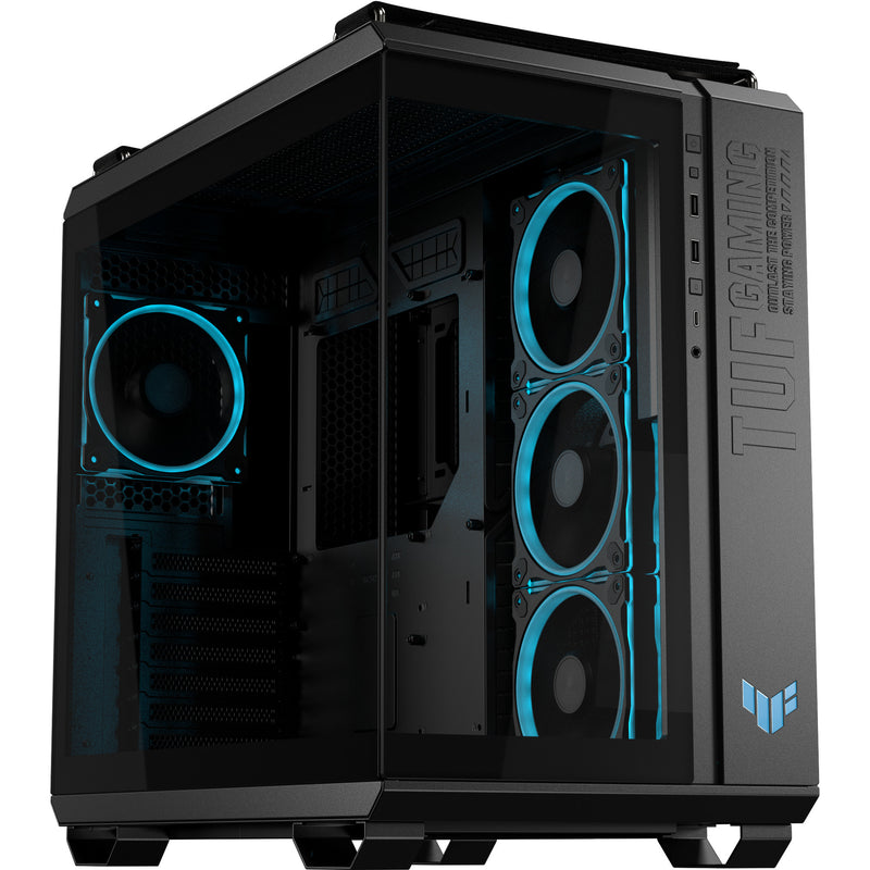 Chargez l'image dans la visionneuse de la galerie, Asus tuf gaming gt502 horizon argb midi tower behuizing (zwart | 3x usb-a | 1x usb-c | tempered glass)
