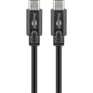Goobay sync charge super speed usb-c kabel (zwart, 1,5 meter)