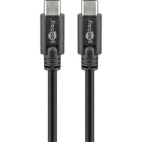 Goobay sync charge super speed usb-c kabel (zwart, 1,5 meter)