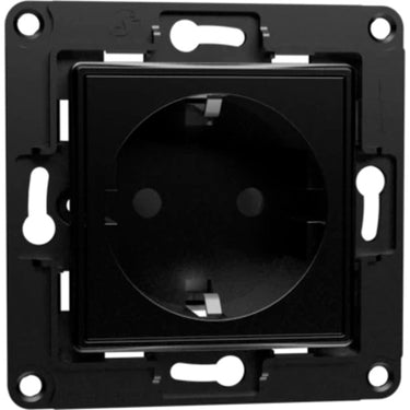 Shelly wall socket eu wandcontactdoos (zwart, inbouw)