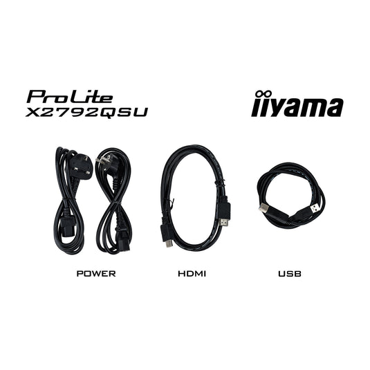 Iiyama prolite x2792qsu-b1 27 monitor (zwart, hdmi, displayport, 2x usb-a, usb-b, 120 hz)