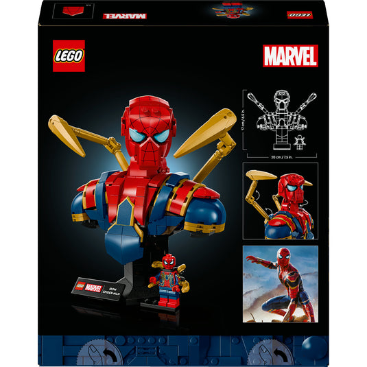 Lego marvel - iron spider-man buste constructiespeelgoed (76326)
