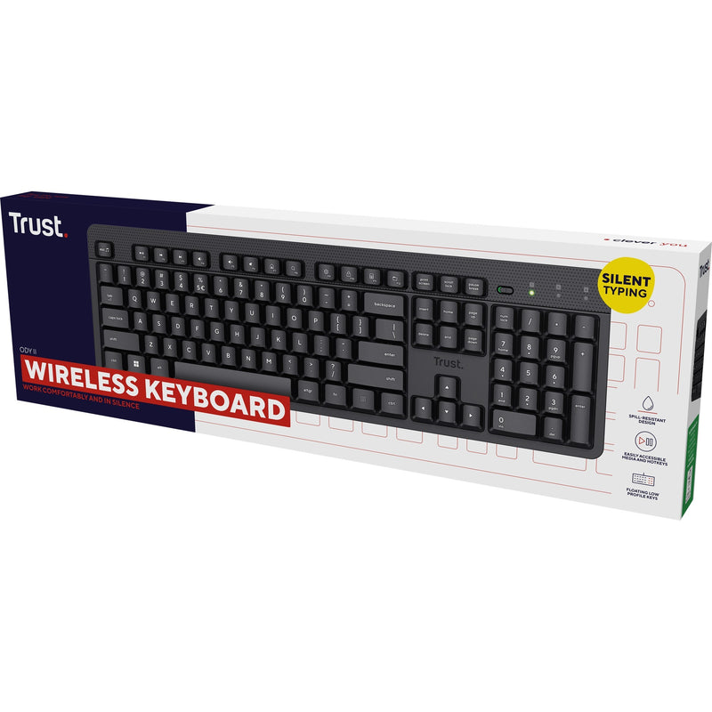Load image into Gallery viewer, Trust ody ii silent wireless keyboard, toetsenbord (zwart, eu lay-out (qwerty), membraan)
