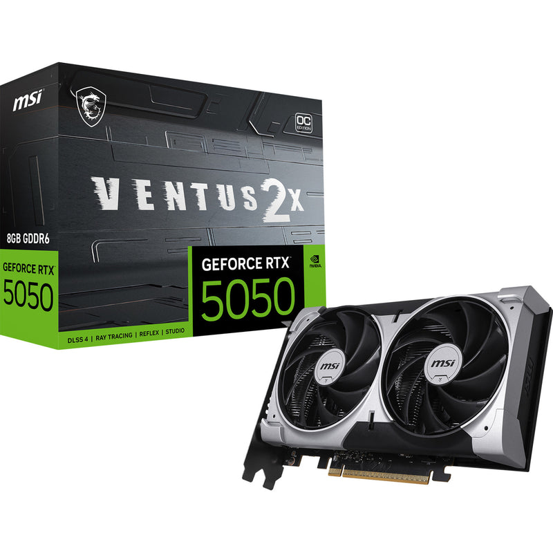 Afbeelding laden in galerijviewer, Msi geforce rtx 5050 8g ventus 2x oc grafische kaart (3x displayport, 1x hdmi 2.1, dlss 4)
