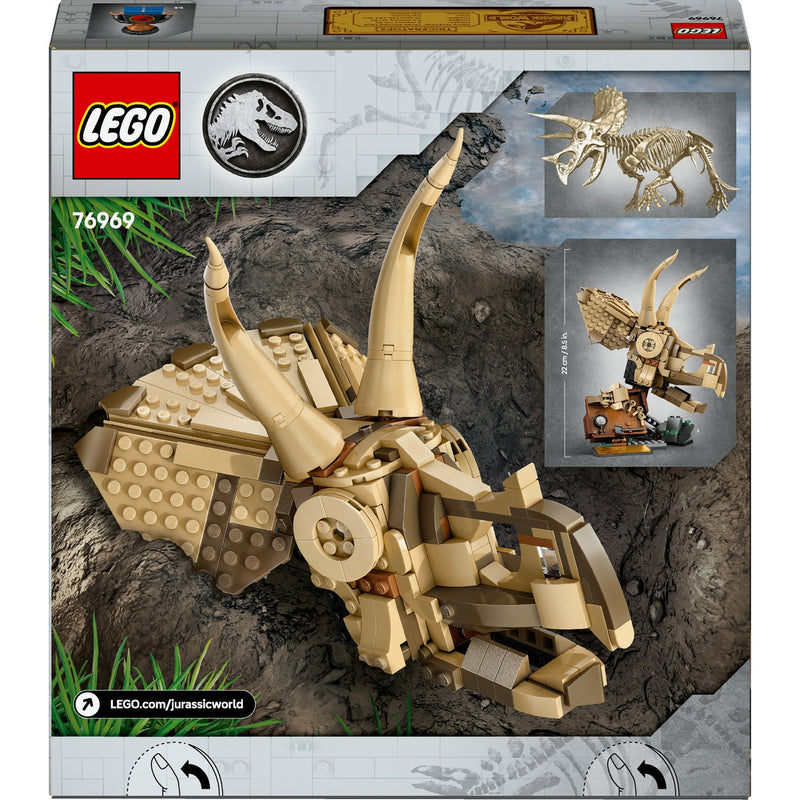 Load image into Gallery viewer, Lego jurassic world 76969 dinosaurusfossielen: triceratops schedel
