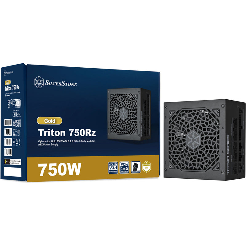 Load image into Gallery viewer, Silverstone triton 750rz modulaire 750 watt voeding (zwart, 1x 12v-2x6, 3x pcie)
