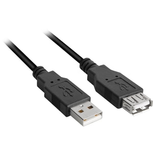 Sharkoon usb 2.0 verlengkabel (zwart, 2 meter, dubbele afscherming)