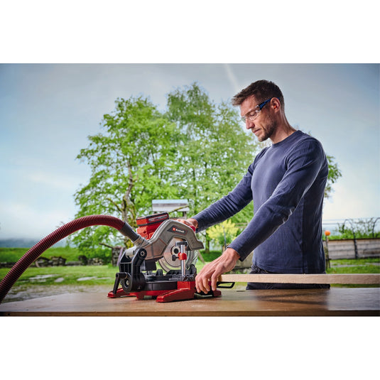 Einhell te-ms 18 8 li-solo accu afkort- verstekzaag afkort- en verstekzaag (rood, accu en oplader niet inbegrepen)