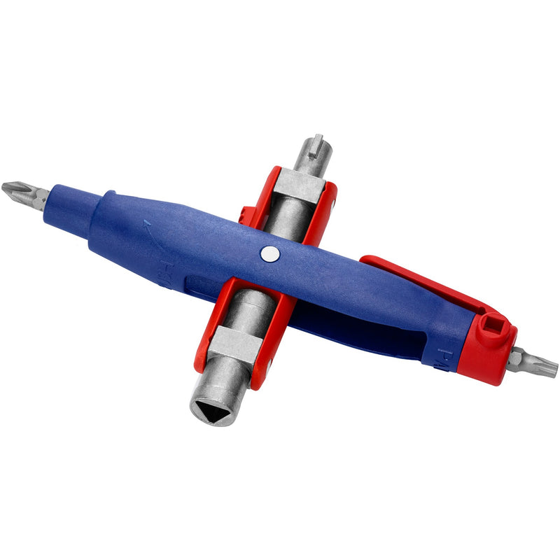 Load image into Gallery viewer, Knipex stiftschakelkastsleutel 00 11 07 dopsleutel (blauw rood, lengte 145 mm)
